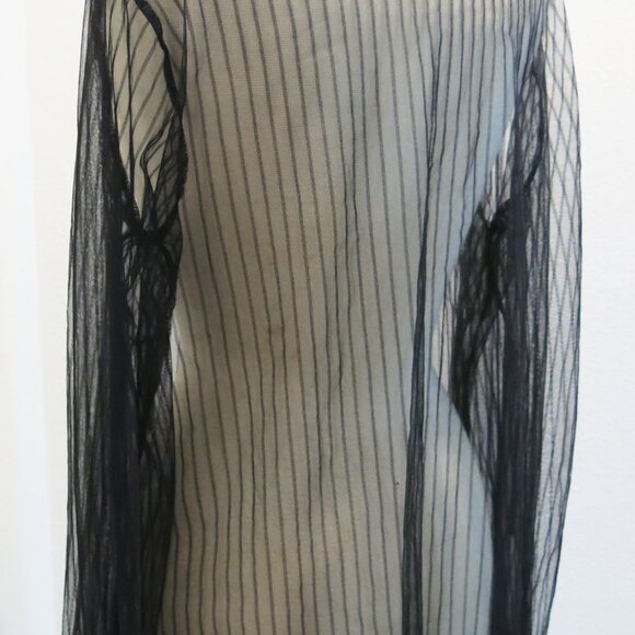 1XL Edgy pin stripe sheer button up shirt - Picture 2 of 8